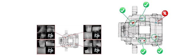 Figure 6: Correlation of porosity findings with CT scans based on improved feeding simulation 